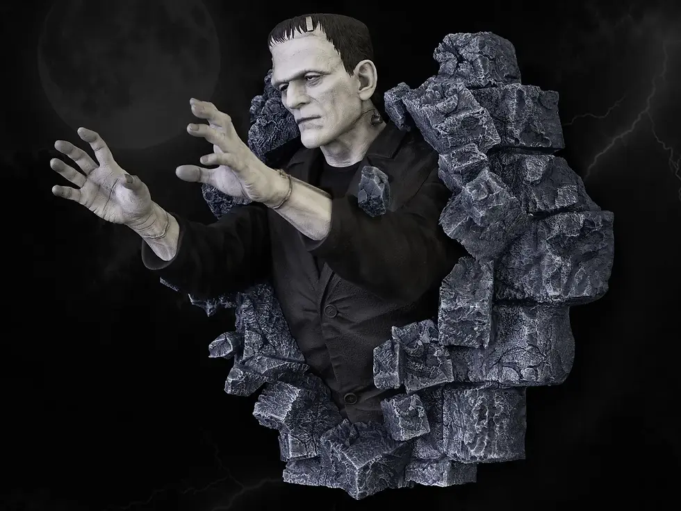 Miniatura: Hollywood Collectibles Frankenstein Classic Horror Edition Lifesize Wall Sculptu