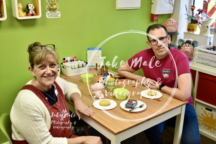 The owners of The Painting Pot and Cray Bakes sat for a photo together