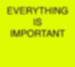 Thumbnail: Everything Is Important