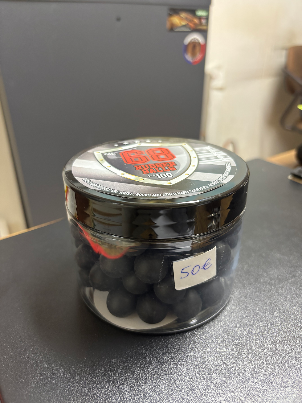 Miniature : Lot de 100 Billes Rubber-Balls Caoutchouc OU Caoutchouc/Métal - Cal.68