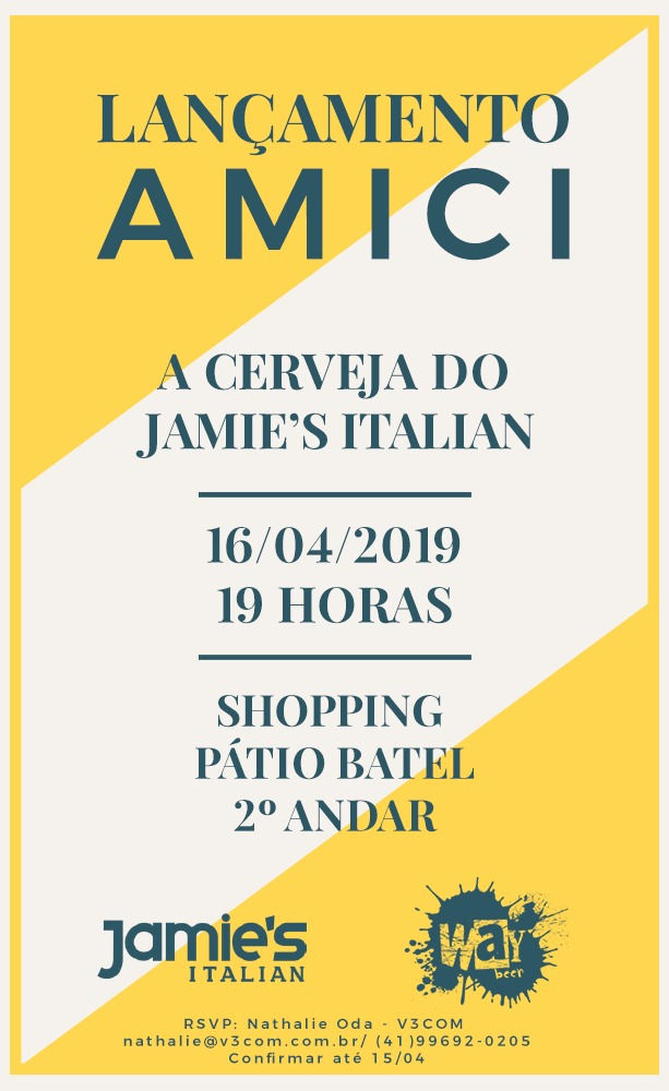 Lançamento cerveja Amici no Jamie’s Italian