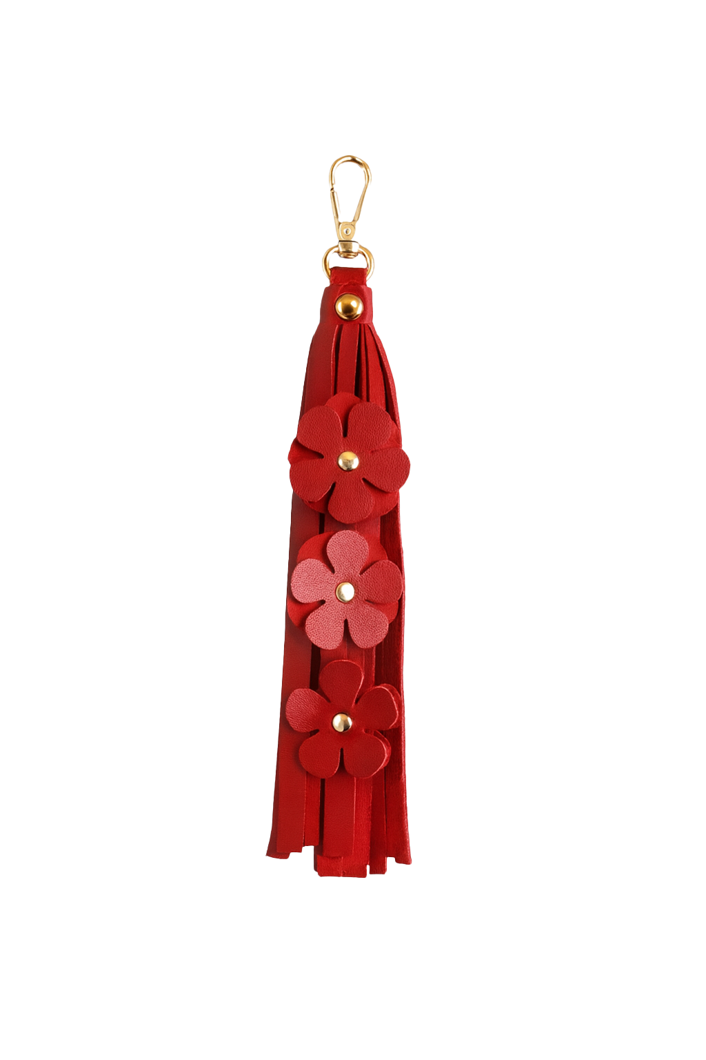 Red Triple Flower Keychain