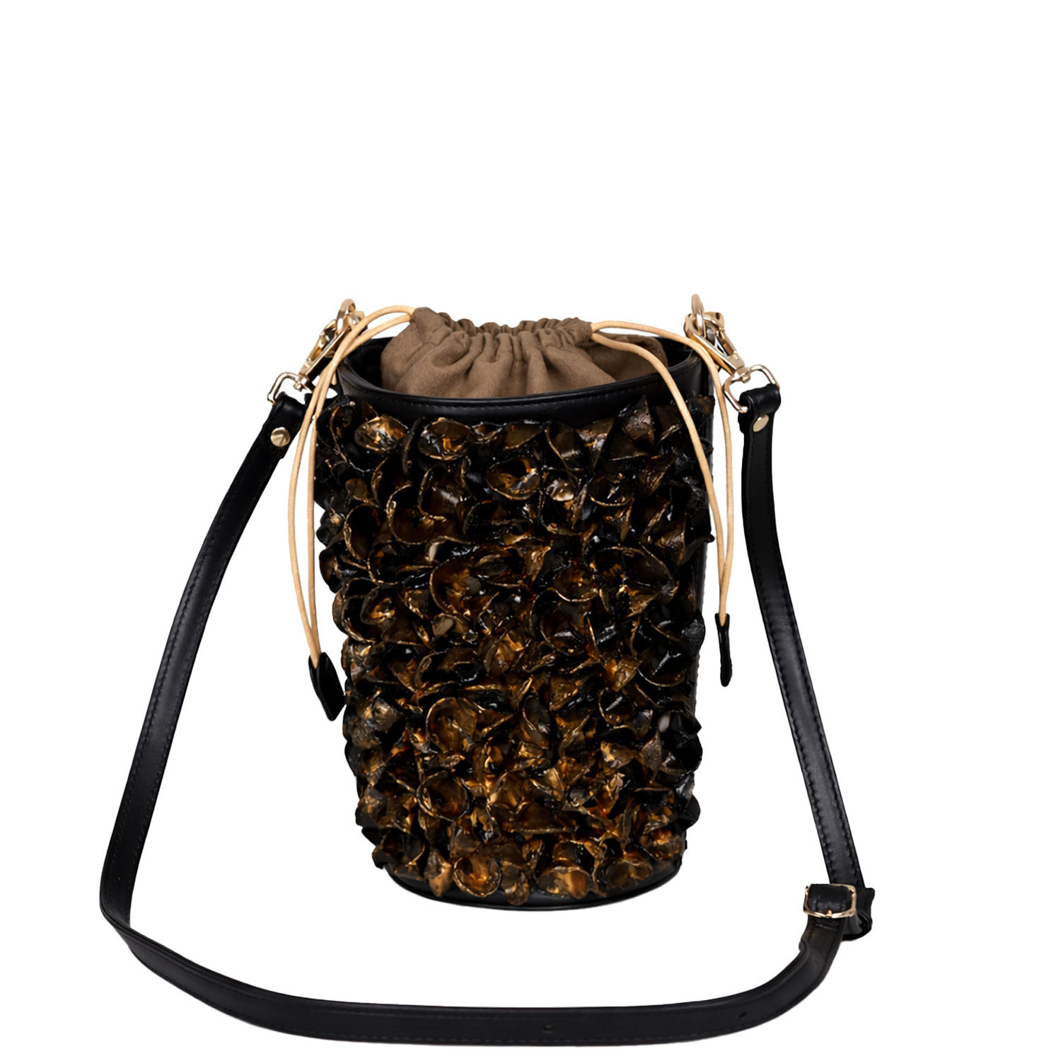 Black Coral Bucket Bag