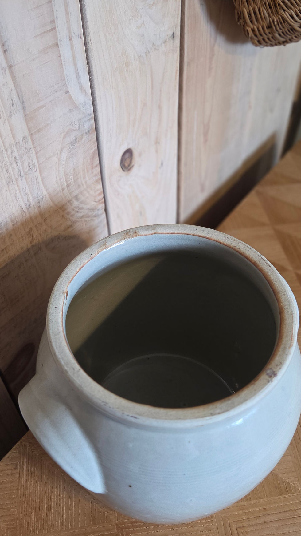 Miniature : Grand pot à graisse en grès gris*
