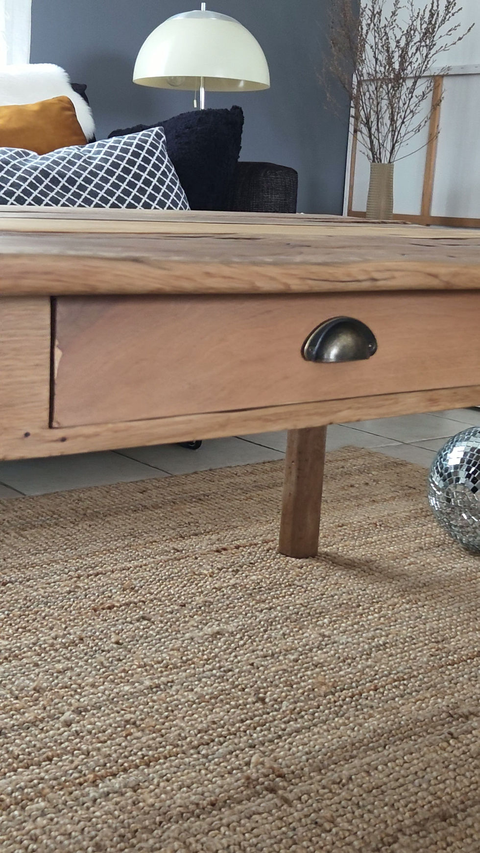 Miniature : Table basse ancienne en chêne – pièce unique