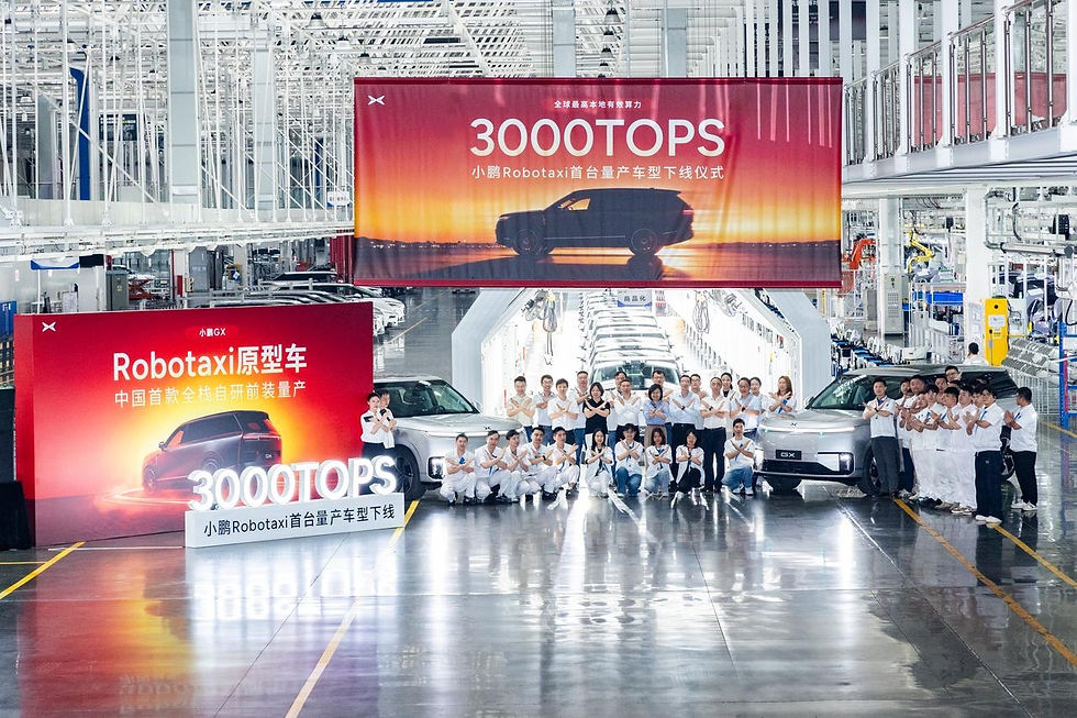 XPENG inicia produção em série do primeiro Robotaxi e acelera aposta na condução autónoma