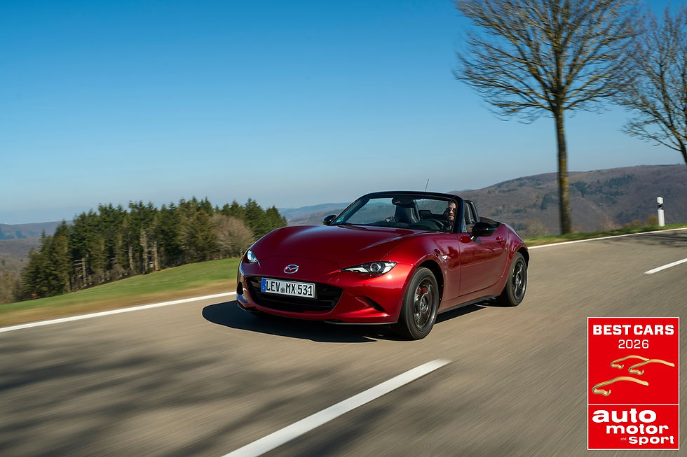 Mazda MX-5 volta a vencer prémio “Best Cars” e reforça estatuto de ícone entre os roadsters