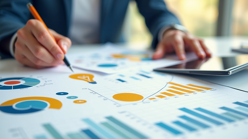 Close-up view of a volunteer consultant reviewing nonprofit documents