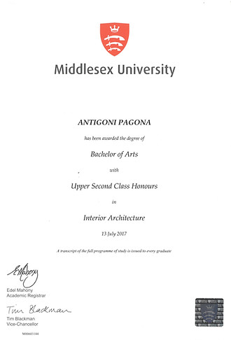 Antigoni Pagona BA Diploma in Interior Architecture