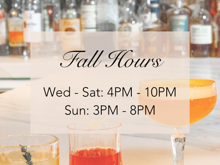 Falling Rabbit Announces New Fall Hours and Weekly Experiences