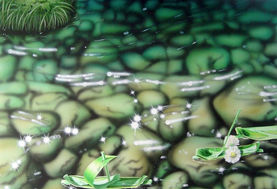 「笹船」アクリル画