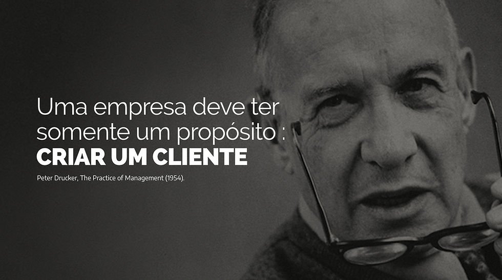 Peter Drucker, um dos maiores pensadores da administração contemporânea.