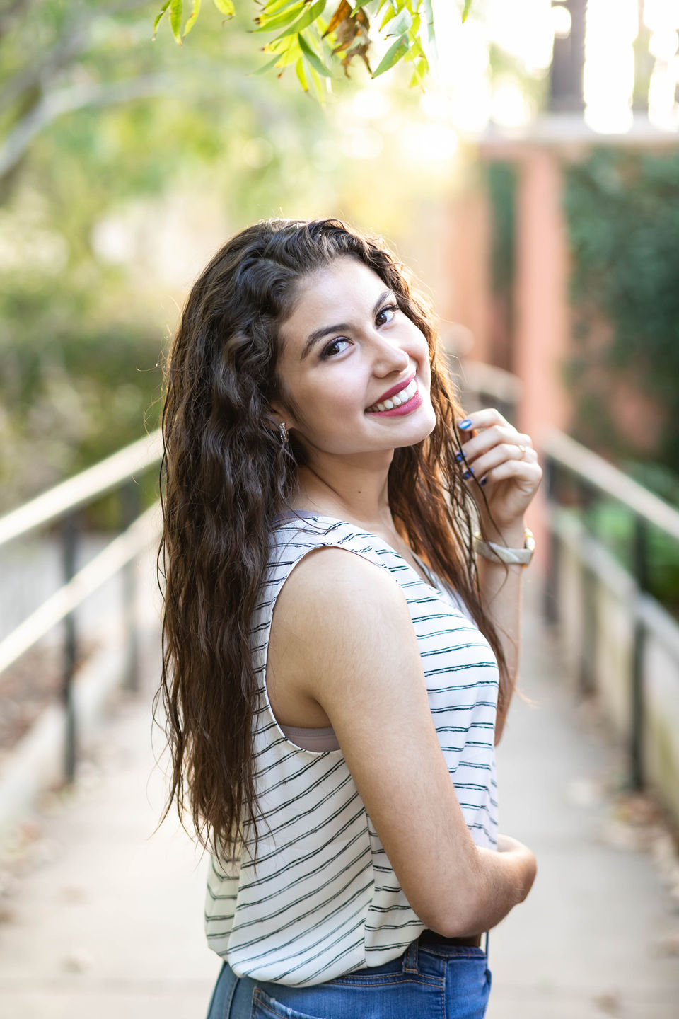 High school senior portrait taken at New Joy Photography in Gilmer, Texas.