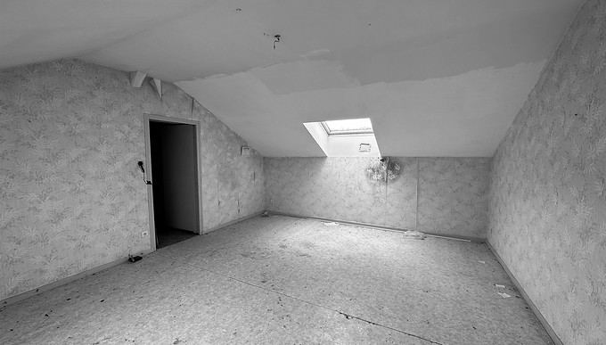 Combles existants avant la création de l’appartement T3 à Lérouville