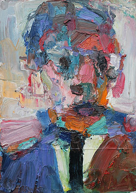 Man in Shirt and Tie (30x21cm), oil on p