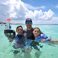 father and children family testimonial