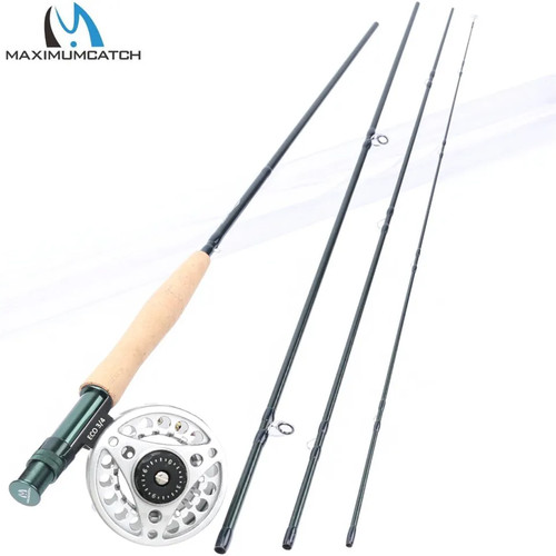 Maximumcatch Fly Rod Carbon Fishing Rod With Large Arbor Aluminum Reel