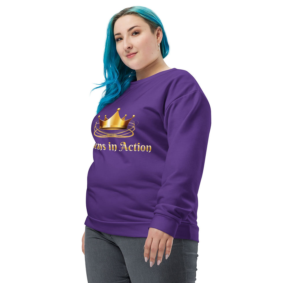 Thumbnail: Queens in Action Purple Unisex Sweatshirt