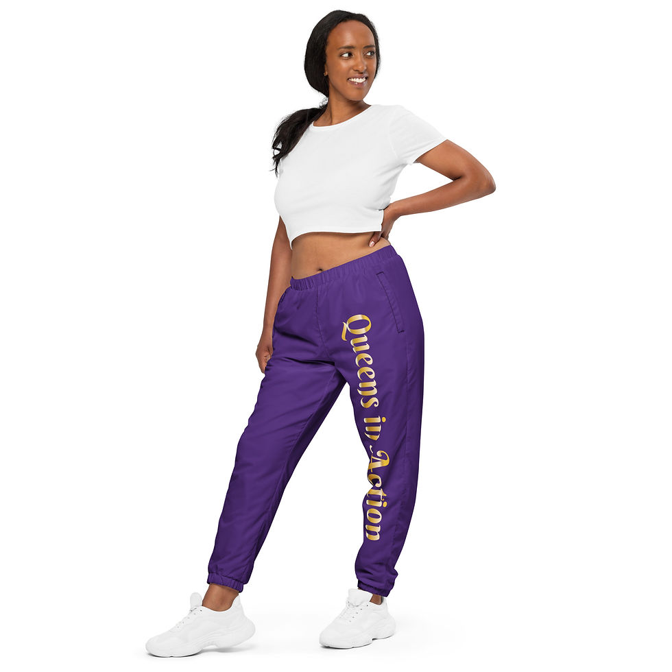 Thumbnail: Queens in Action Purple Unisex Track Pants