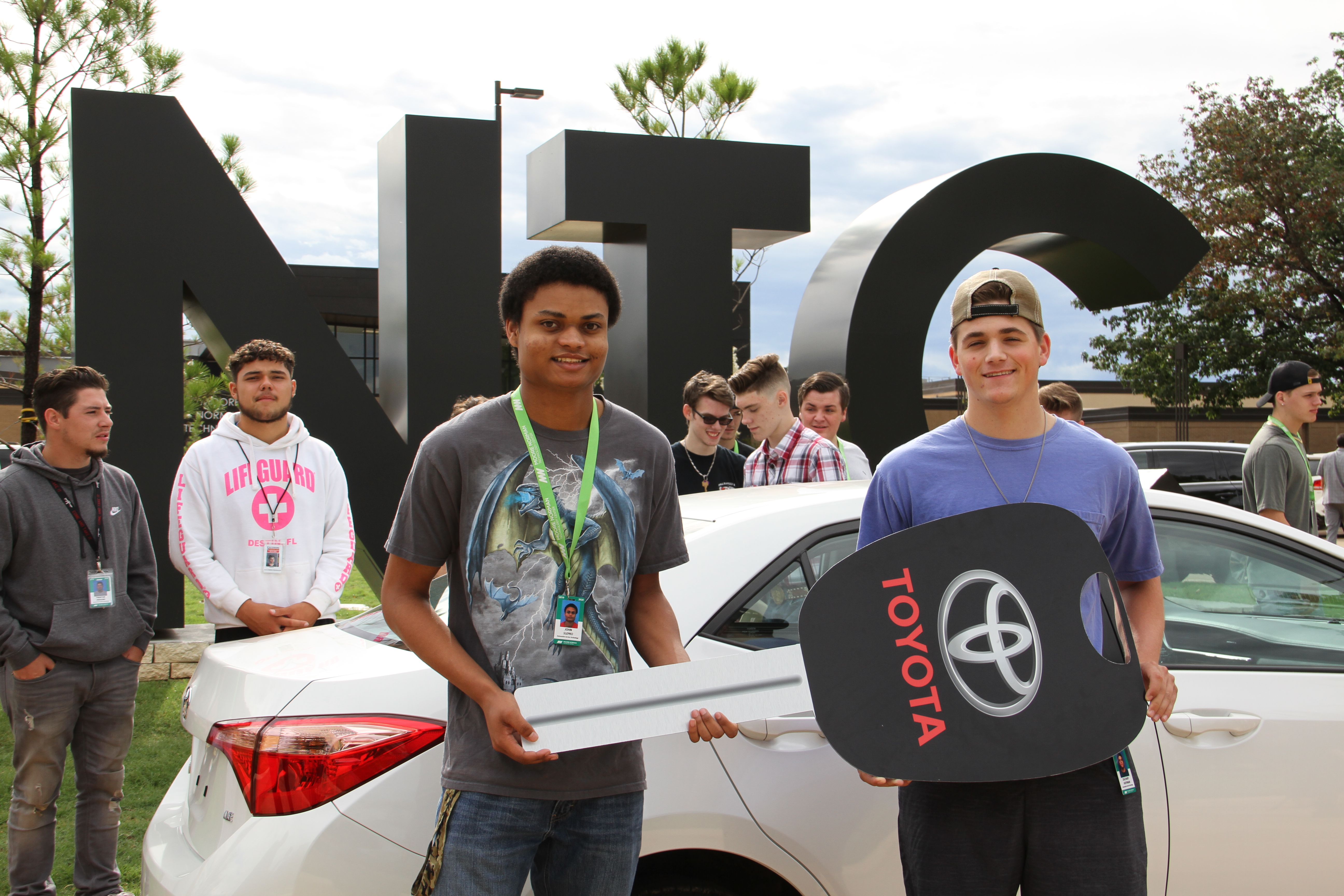 MNTC students L to R, vice president and