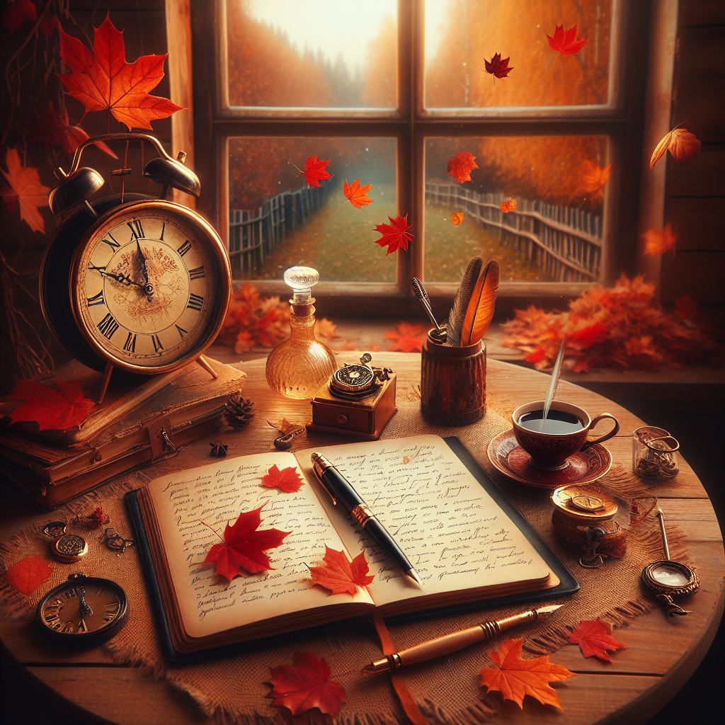 A peaceful image of autumn leaves