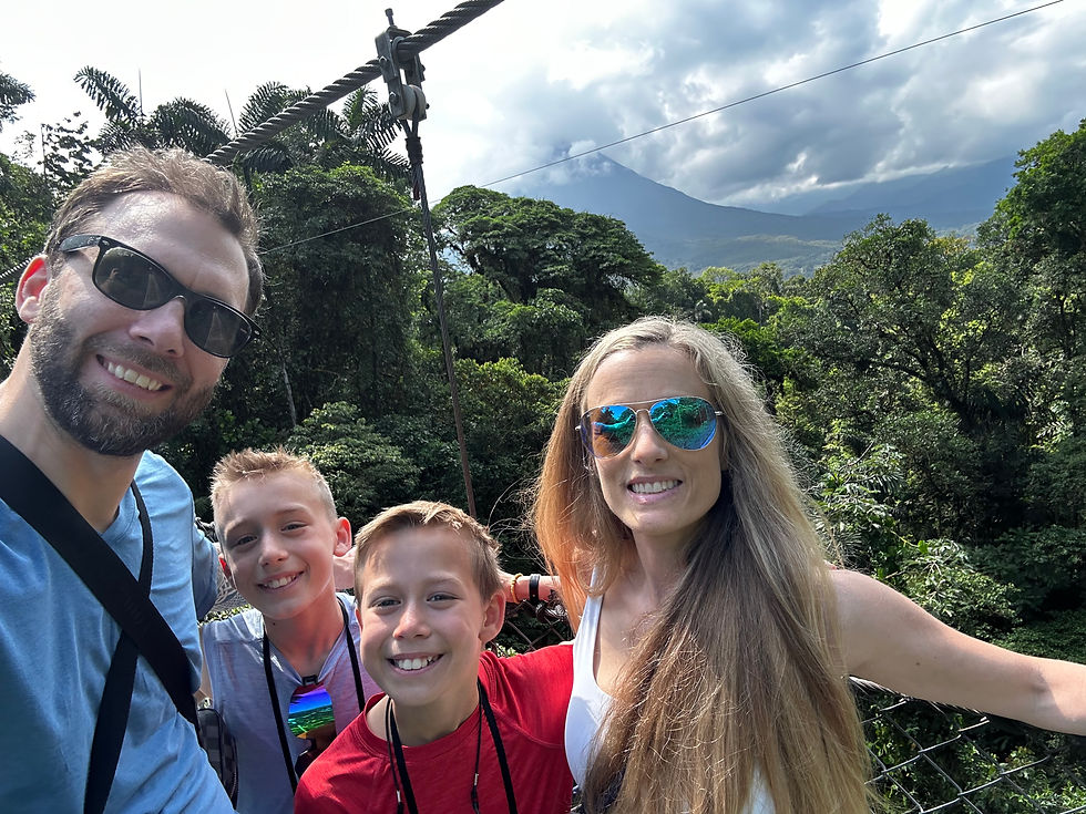 Family preparing for a Costa Rica vacation with a custom travel itinerary