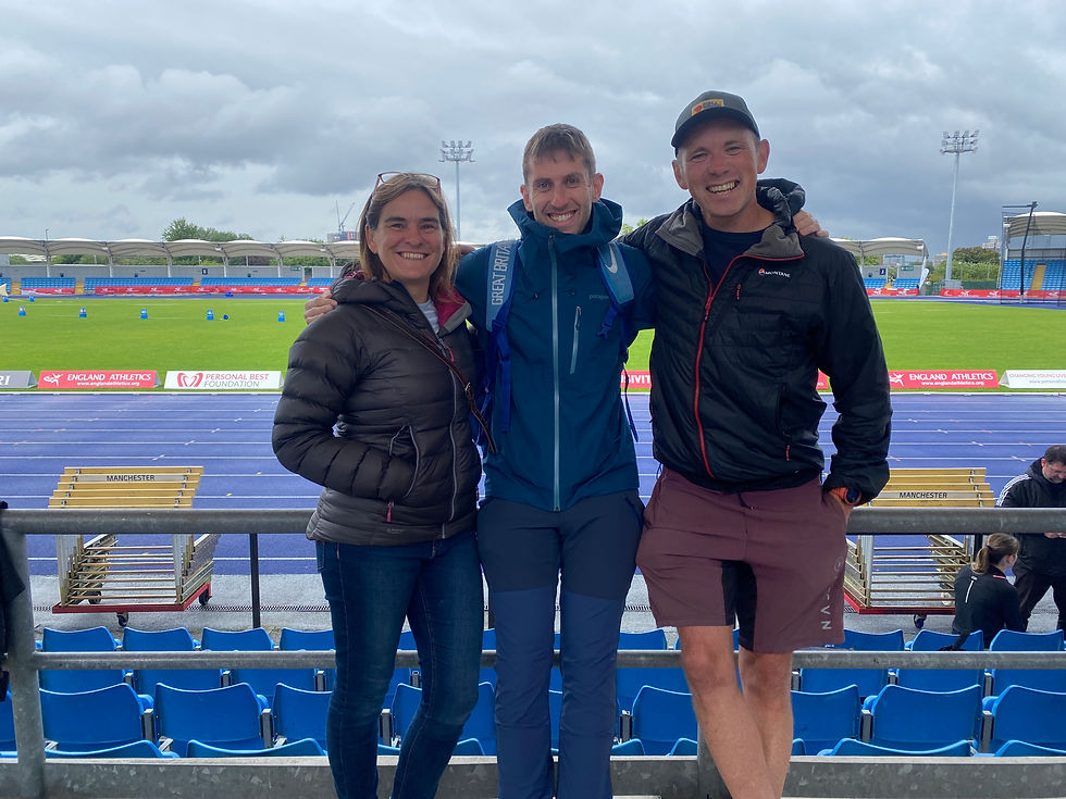 group photo at sport city athletics track