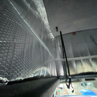 DIY VW camper pop top roof insulation 