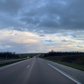 empty French toll road 