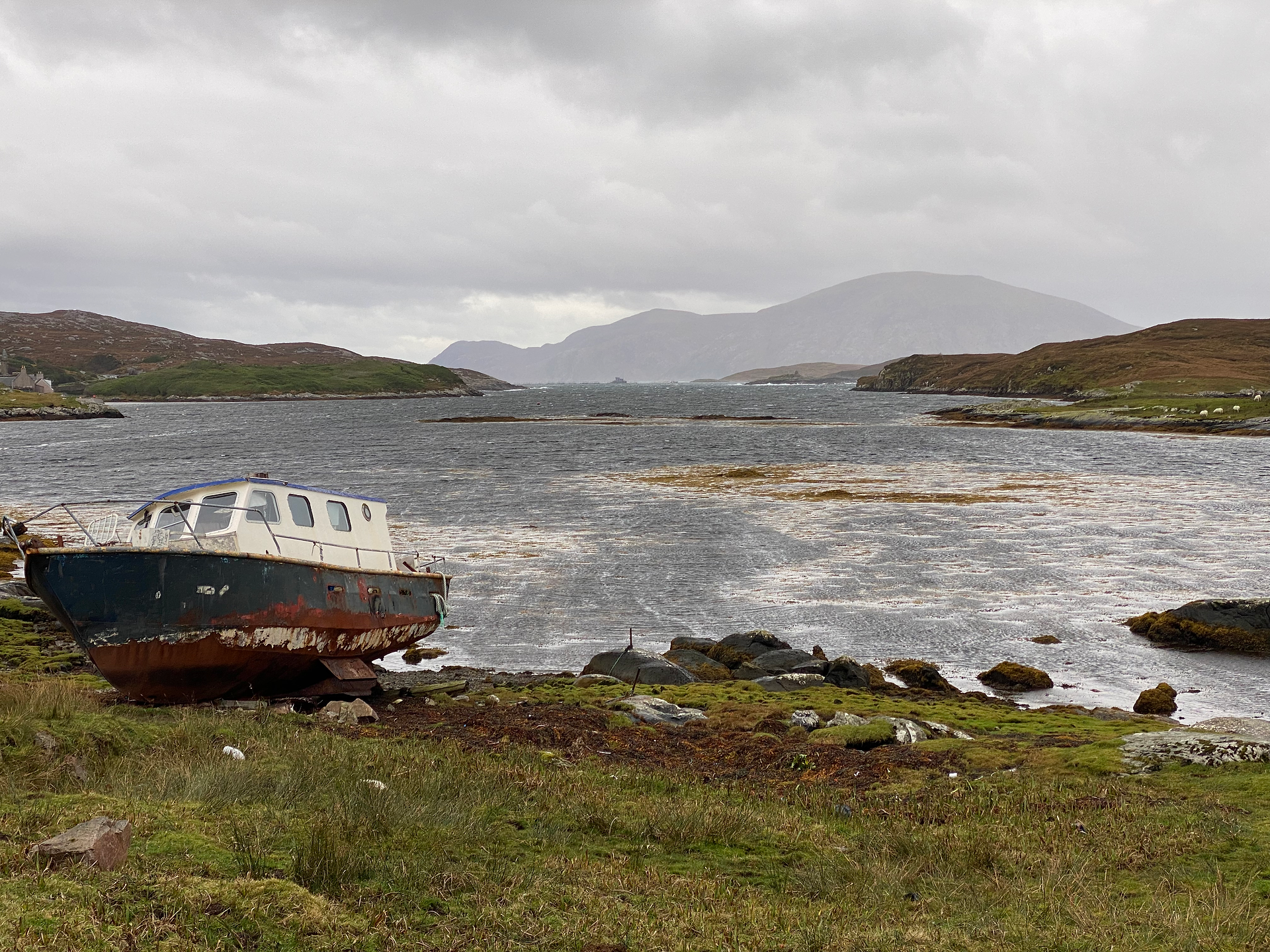 trawler on Scottish loch side 