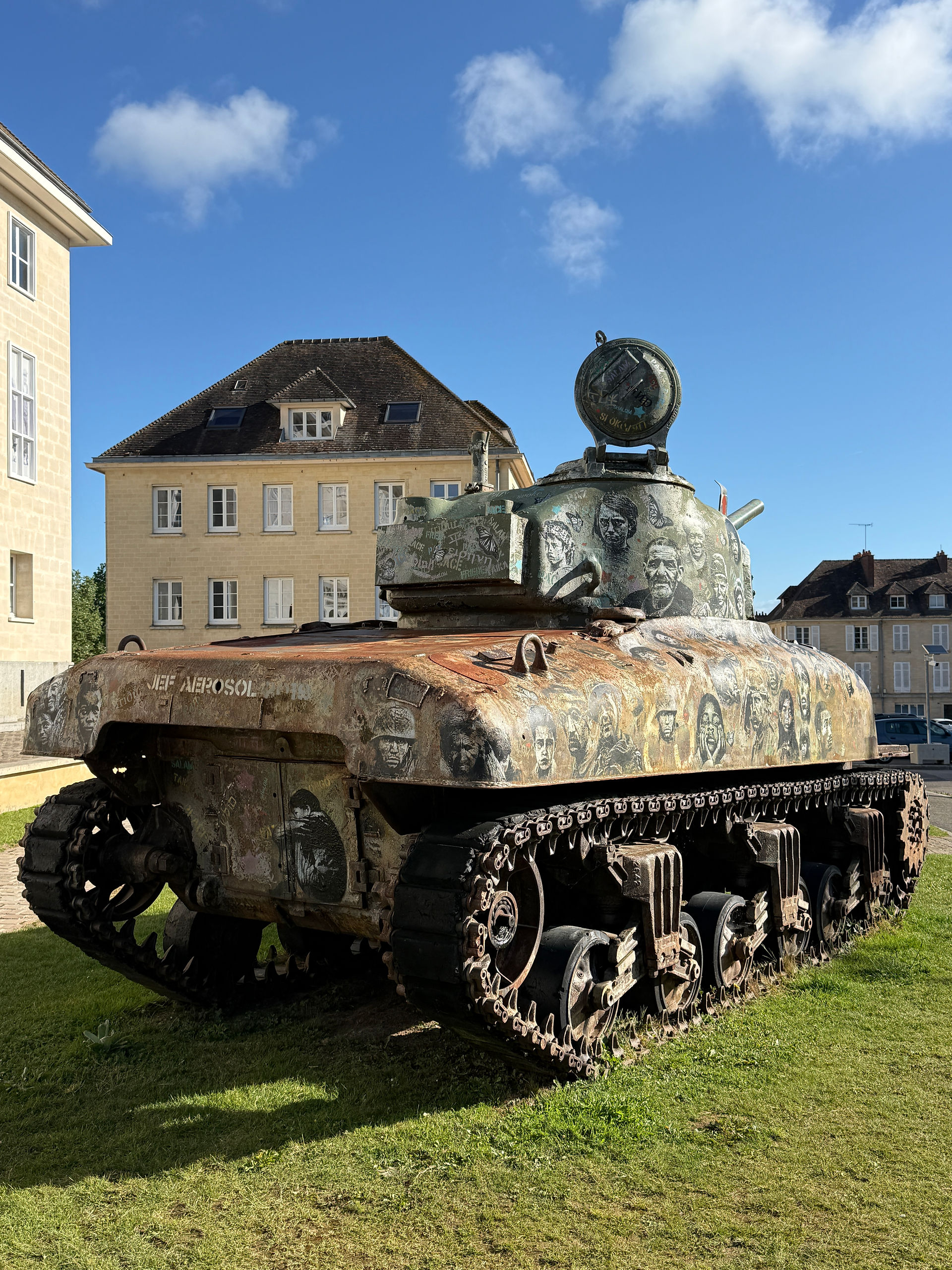 tank in Falaise town square 