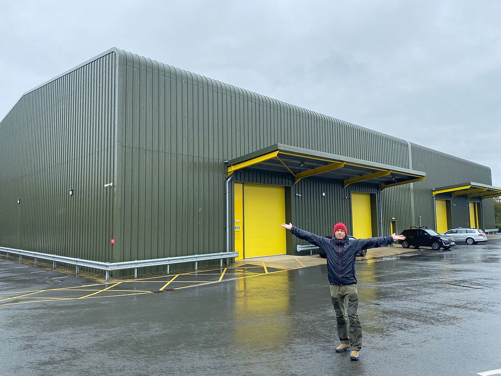 Man in front of self storage facility