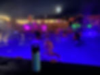 man in Bozeman hot spring pool in the dark