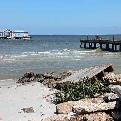 Anna Maria Island city pier after hurricane Milton 