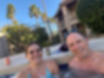 Couple selfie in hot tub