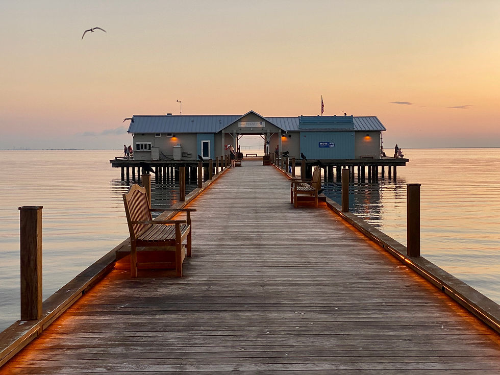 sunrise over city pier on Anna Maria Island