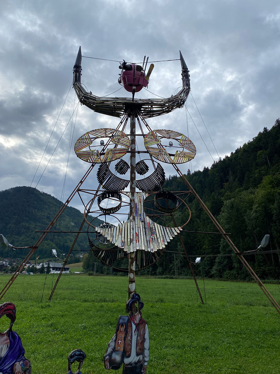 Modern sculpture from Abondance, France