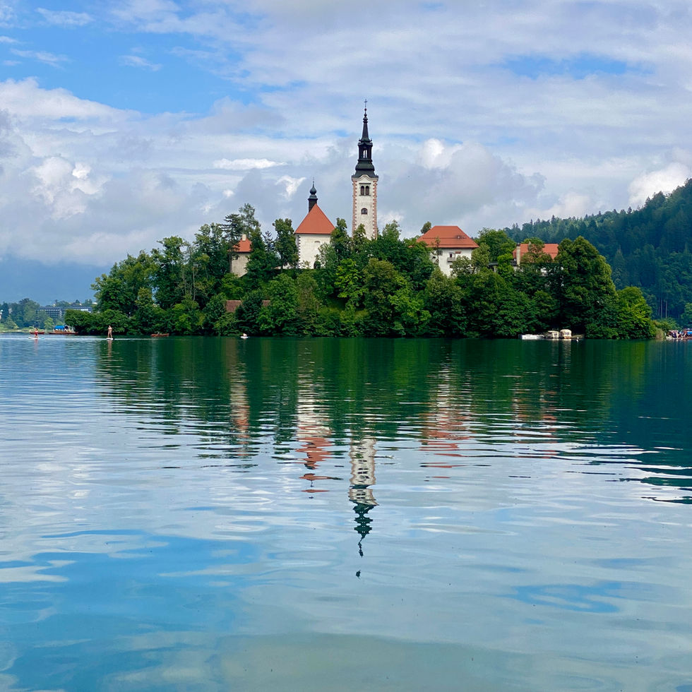 Church on the island at lake bled