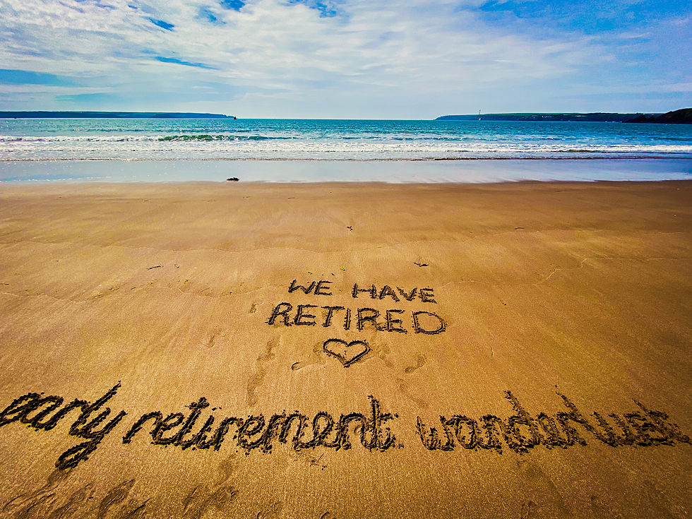 Early Retirement Wanderlust beach art