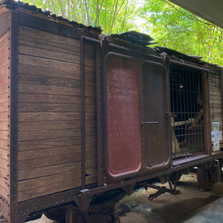 WW2 train carriage at the museum in kanchanaburi