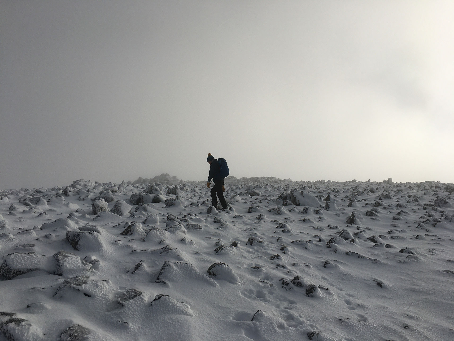 man in the snow