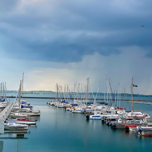 boats in a harbour
