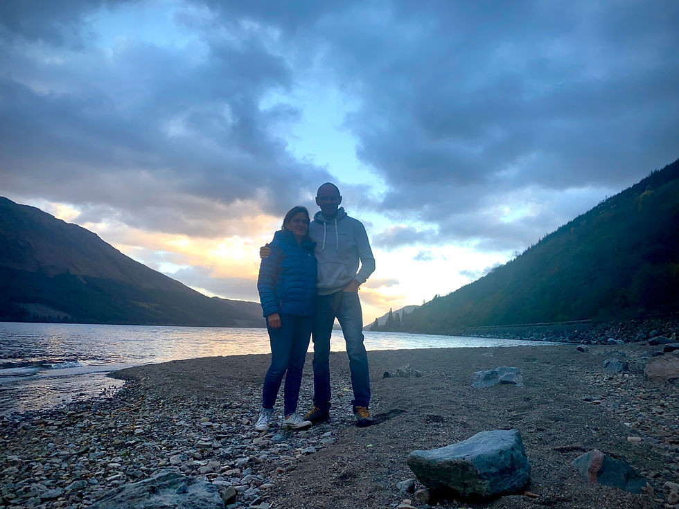 couple selfie on loch side