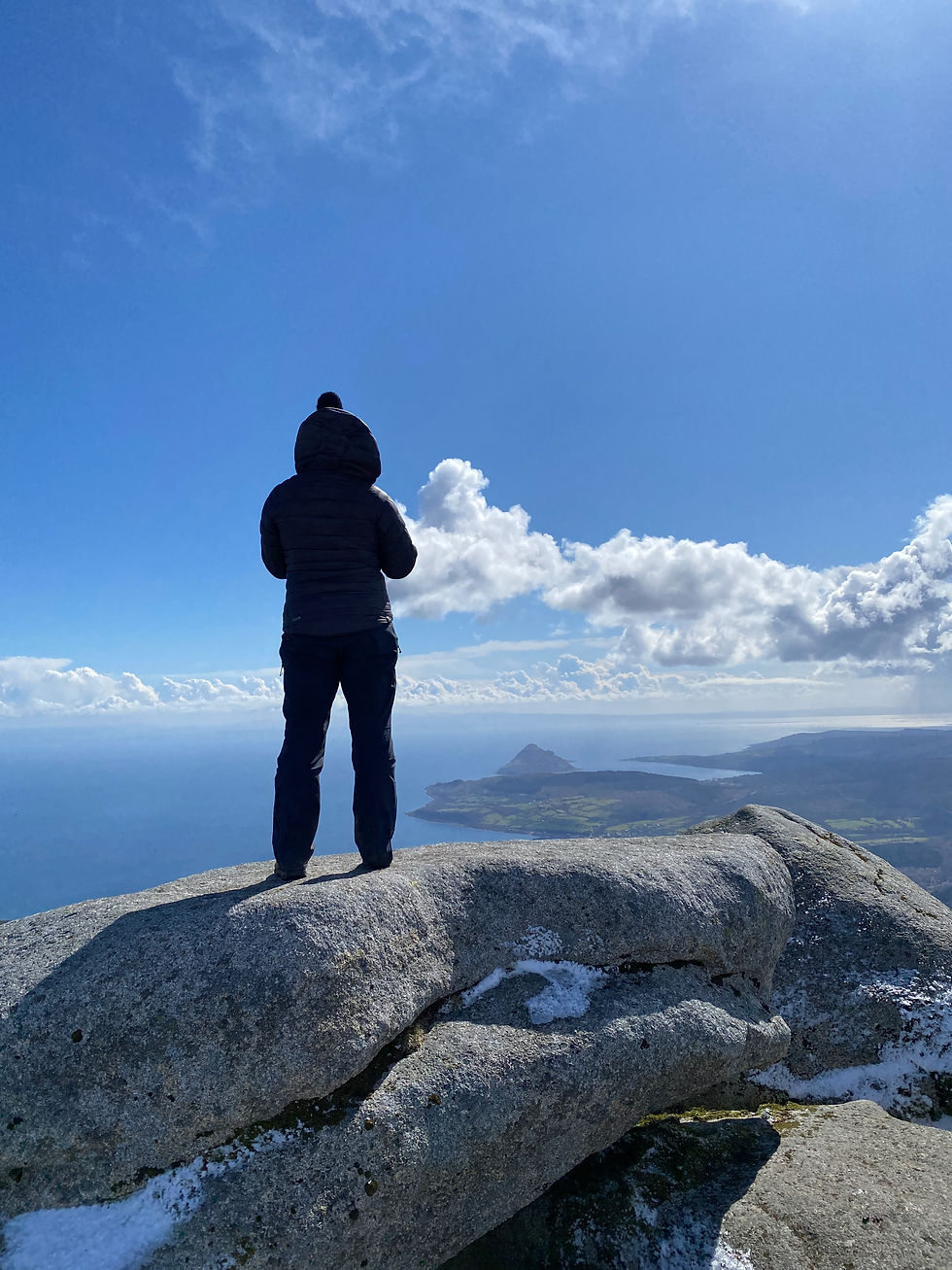 Goat Fell Arran mountain top seascape