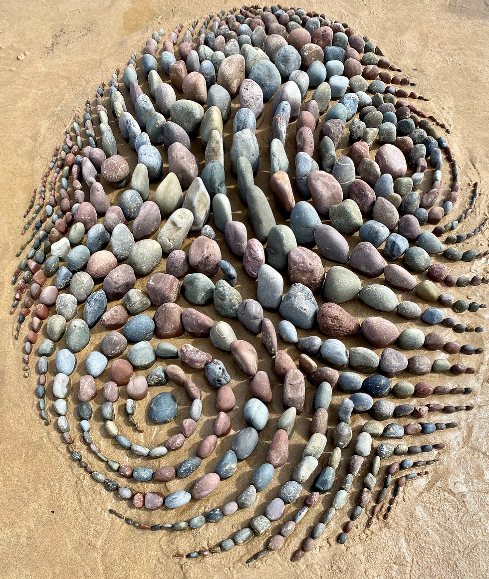Beach art from stones