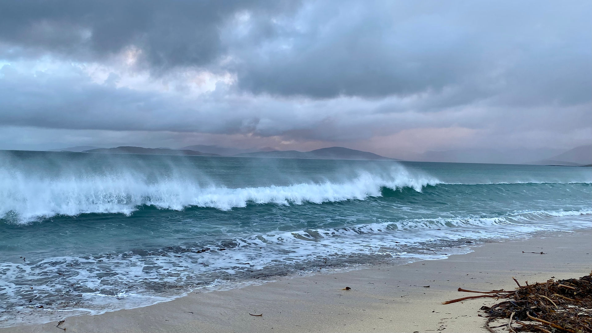 Wild stormy seas on Isle of Harris 