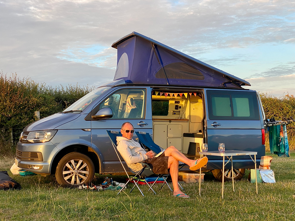 VW campervan outdoor set up