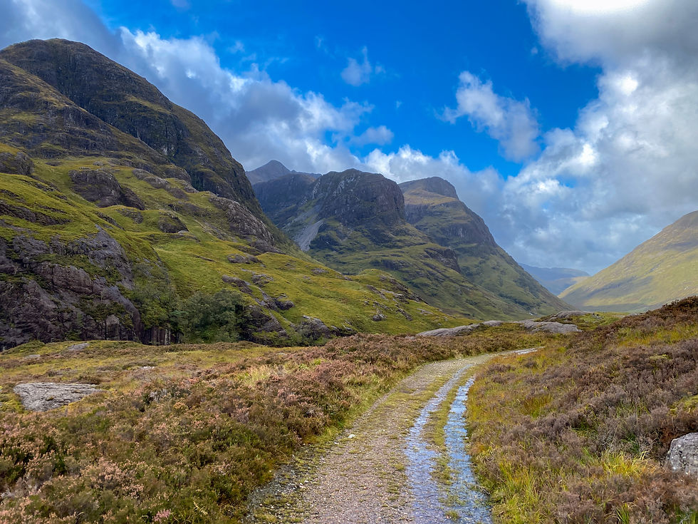 Glen Coe old road landscape