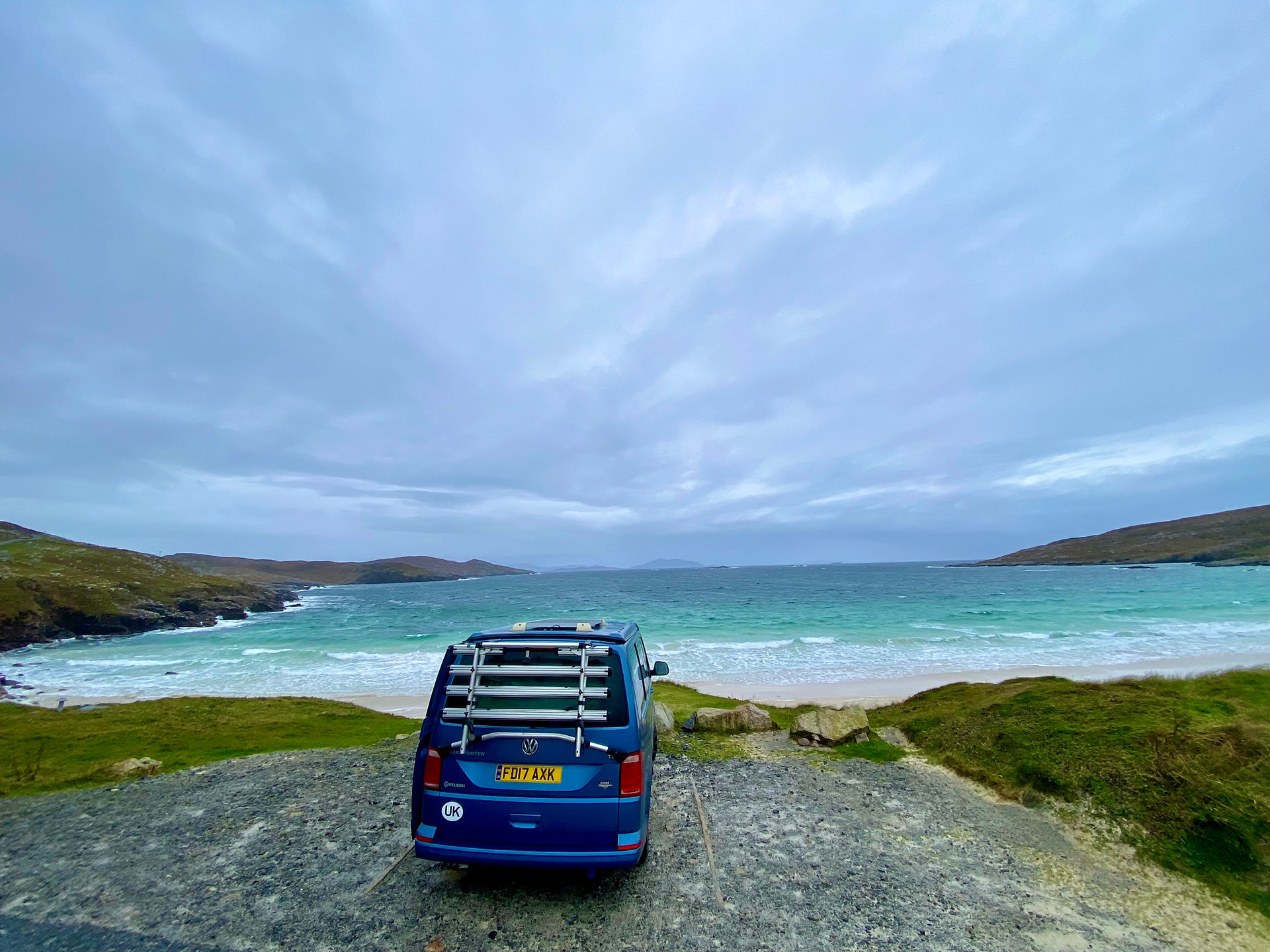 VW camper by Huisinis beach