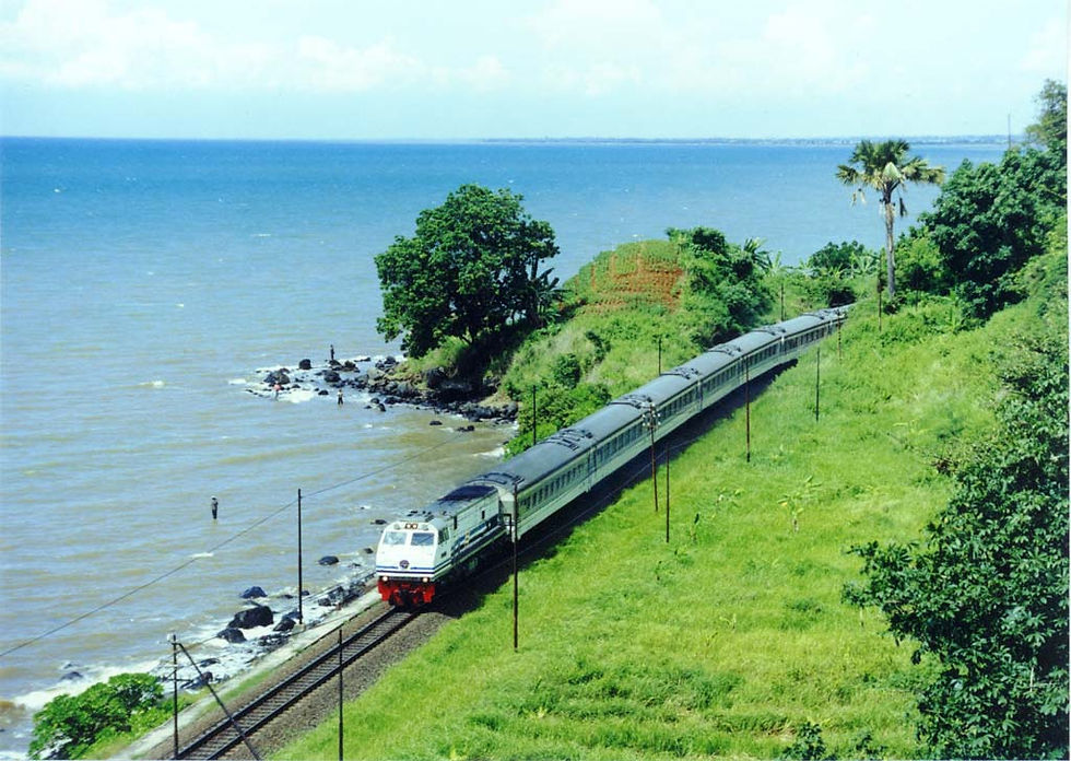 Seaside railway track near Semarang